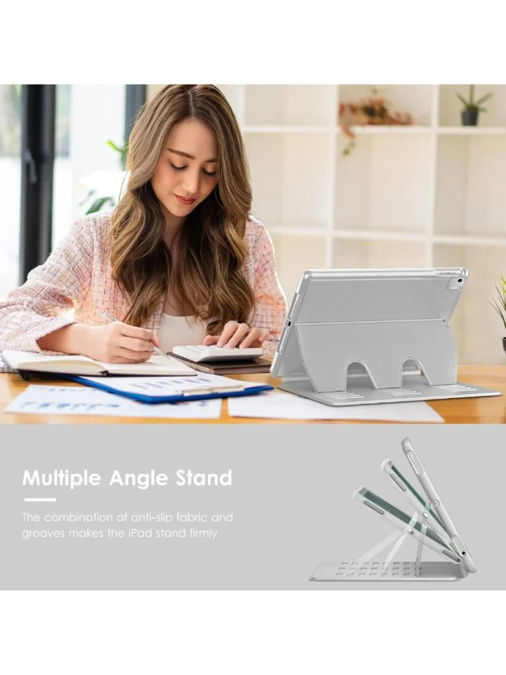 iPad 5th/6th Gen & Air 1/2 Case, Shockproof Magnetic Stand Cover, Auto